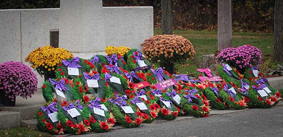 STITTSVILLE, ON. November 11 2015. Wreaths at the Cenetoph. (Barry Gray / StittsvilleCentral)