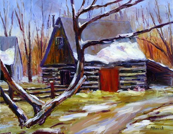 Maple Plain, la maison de bûches. By John Mlacak. Published with permission.
