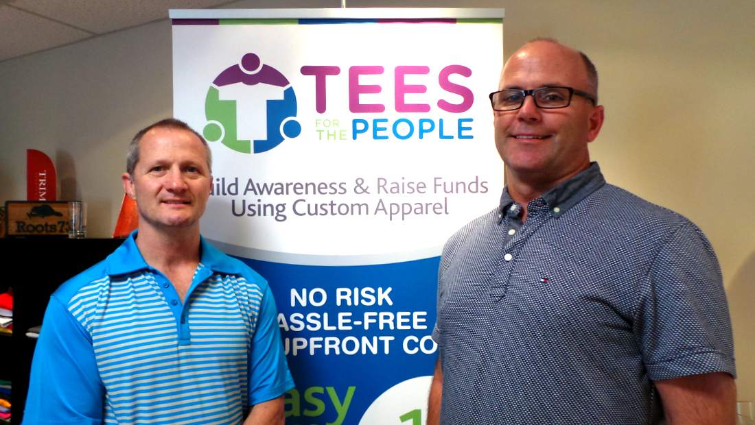 Tees for the People founders Pat Sullivan (left) and Derek Donaldson