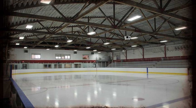 The arena ice surface, just cleaned ready for skating. Barry Gray (for StittsvilleCentral)