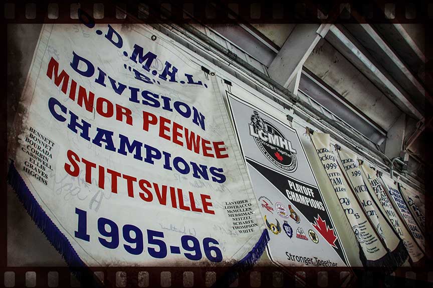 Banners inside the arena. Barry Gray (for StittsvilleCentral)