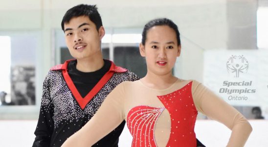 Jack Fan and Katie Xu. Photo by Amal Abdulsalam, via the Goulbourn Skating Club.