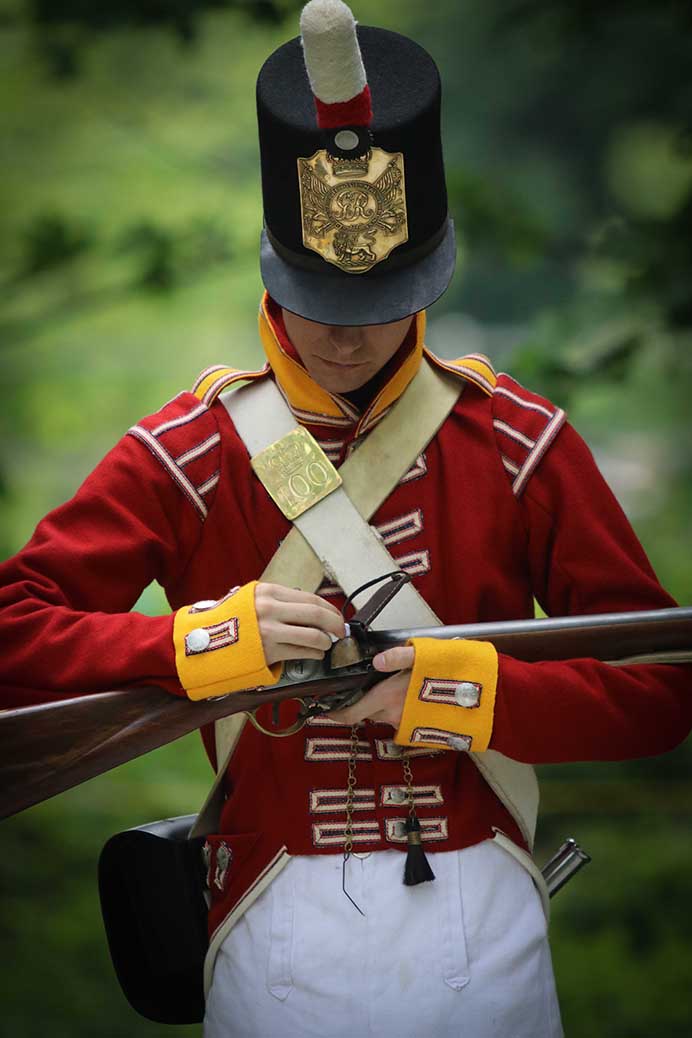 Preparing a musket. Photo by Barry Gray.