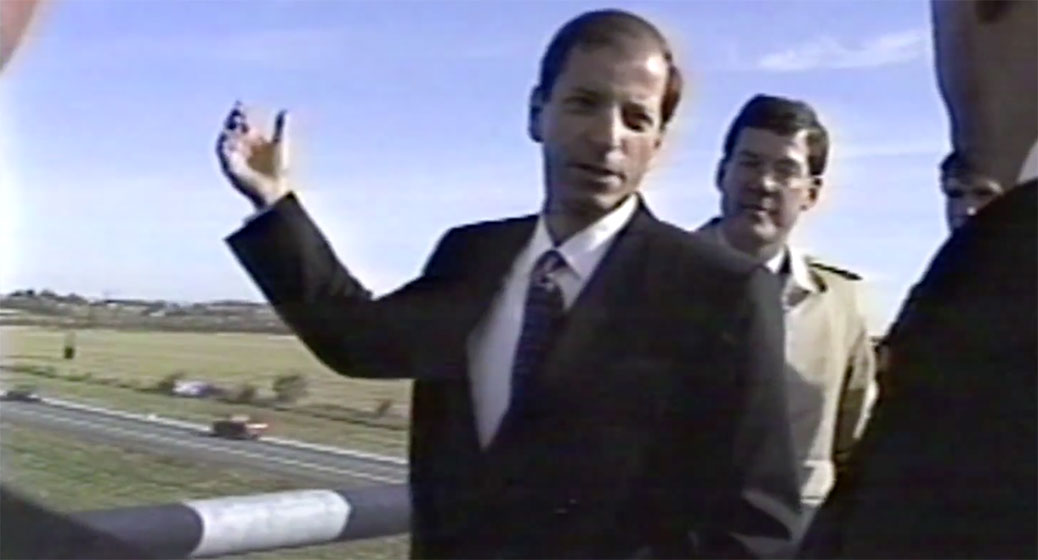In a video from the early 1990s, Bruce Firestone talks to reporters on the Huntmar Bridge overlooking the farmer's field that would eventually become the Palladium, now known as Canadian Tire Centre.