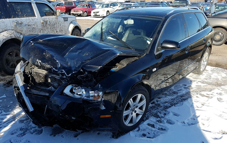 Aftermath of a collision at Cope and Terry Fox