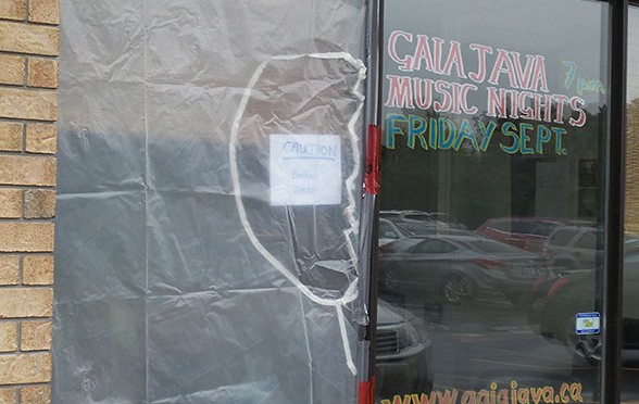 Vandalism at Gaia Java, overnight on September 12-13.