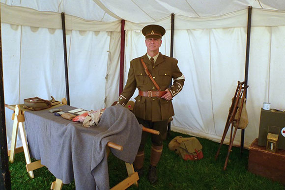 This Sunday, members of the WWI Canadian Army Medical Corps (recreated) from St. Thomas, Ontario will be transforming the Goulbourn Museum grounds into a Forward Aid Post and Casualty Clearing Centre or field hospital. The museum will also launch their new exhibit "Healing Hands - Medicine During the World Wars."