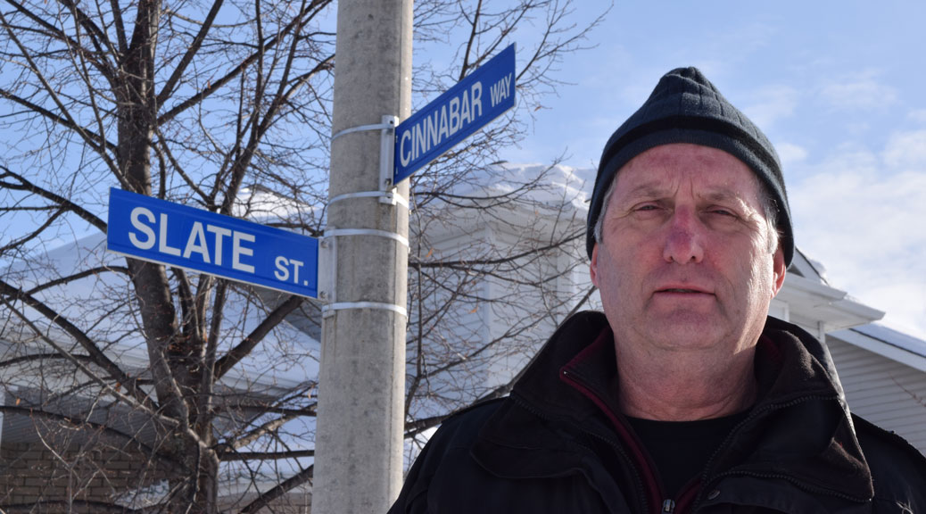 John O’Dacre lives in Granite Ridge, near the Magna Terra marijuana dispensary on Iber Road. He says he doesn’t oppose marijuana itself but wants there to be a legal framework before dispensaries open. Photo by Devyn Barrie.