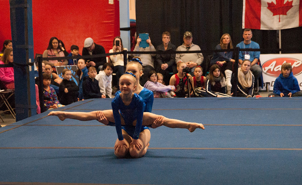 Olympia Gymnastics acro competition. Photo by Dan Pak.