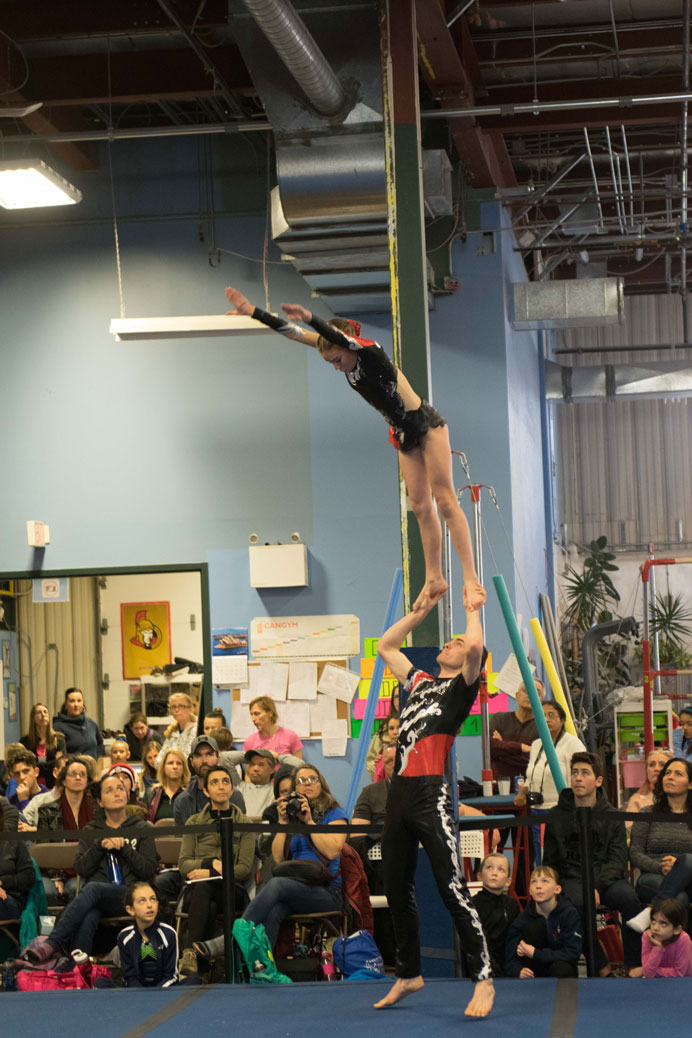 Olympia Gymnastics acro competition. Photo by Dan Pak.