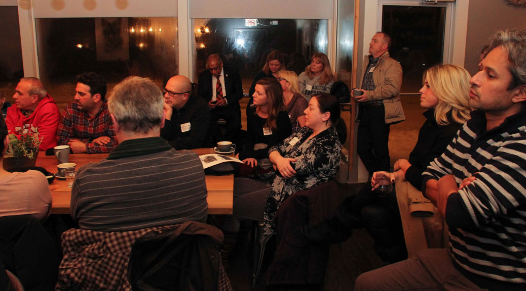 Acozy night at Quitters for a panel discussion on Re-Inventing Stittsville Main Street. Photo by Barry Gray.