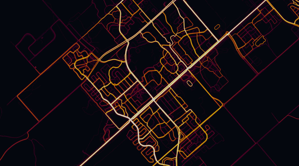 Strava Heatmap, with a close-up on Stittsville