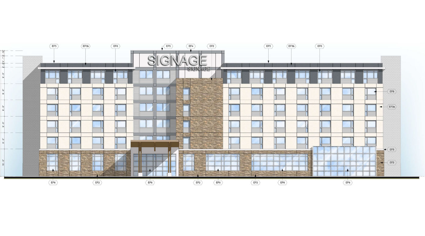 Tanger Phase 2 Hotel elevation drawing